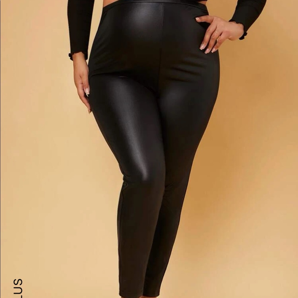 Maternity Faux Leather Leggings